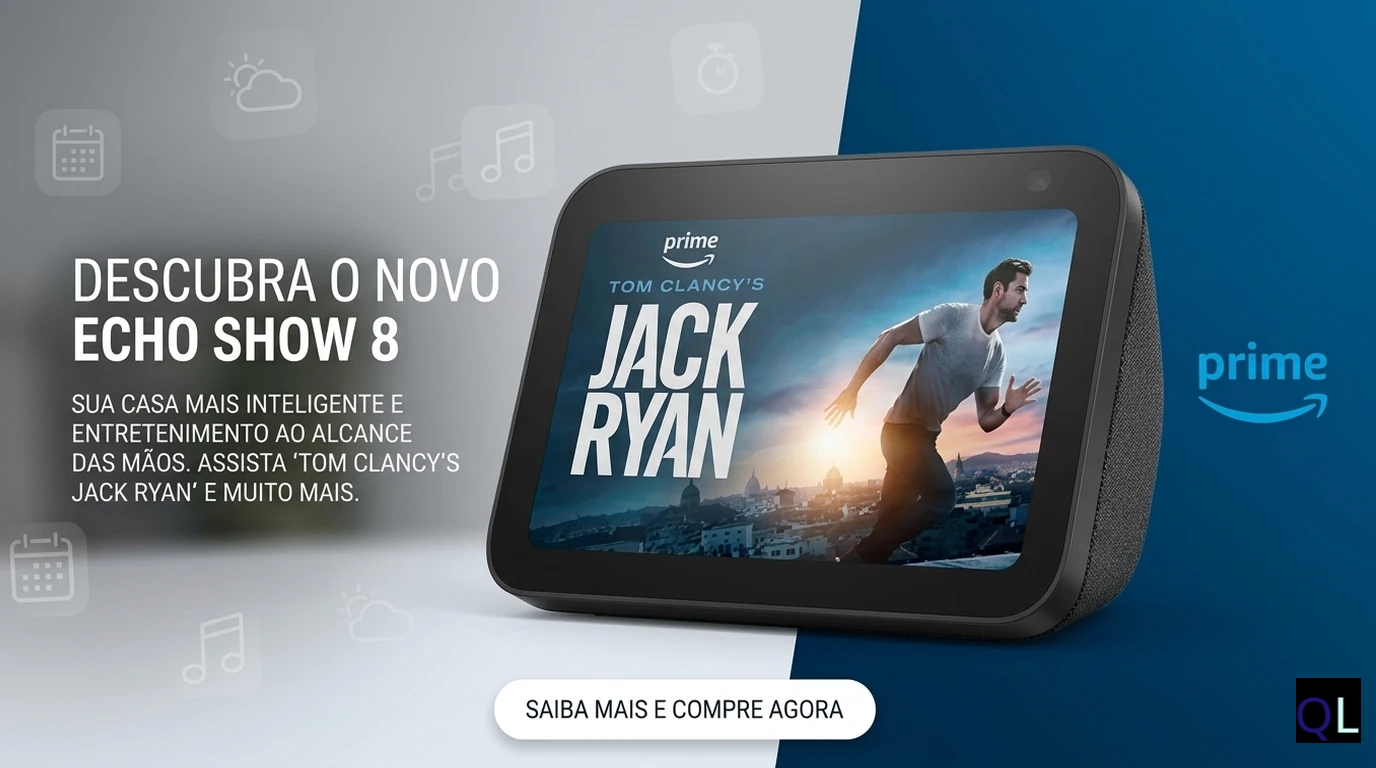 Amazon Echo Show 8 3ª Geração em 2026: Tela Inteligente com Hub Smart Home